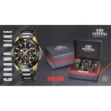 Festina Chrono Bike Herrenuhr Chronograph Special Edition schwarz goldfarben F20644/1