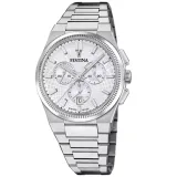 Festina Montre Rive Swiss Made Herrenuhr Quarz silberfarben Chronograph F20059/1