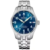 Festina Swiss Made Herrenuhr Automatik blau Edelstahlband F20151/C