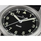 HAMILTON Armbanduhr Khaki Field 33 mm silberfarben schwarz mit Textilband H69301430