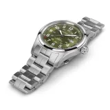HAMILTON Herrenuhr Khaki Field Automatik silberfarben grün 42 mm H70605160