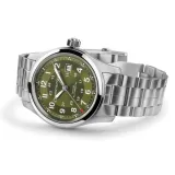 HAMILTON Herrenuhr Khaki Field Automatik silberfarben grün 42 mm H70605160