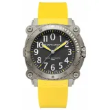 HAMILTON Herrenuhr Khaki Navy Belowzero Automatik Titanium grau gelb H78535380