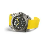 HAMILTON Herrenuhr Khaki Navy Belowzero Automatik Titanium grau gelb H78535380