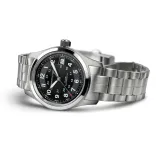 HAMILTON Khaki Field Automatik schwarz silberfarben mit Edelstahlband H70455133