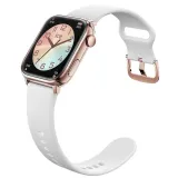 Ice Watch Damen Smartwatch Smart Two weiss rosegoldfarben eckig mit Silikonband 022537