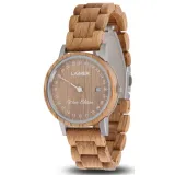 Laimer Holzuhr Damenuhr Armbanduhr Wine Edition Women braun silberfarben 0131
