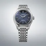 Seiko Presage Automatik Armbanduhr silberfarben mit blauen Zifferblatt Ai-iro SPB525J1