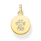 Thomas Sabo Anhänger Coin Pfote Katze Silber 925 vergoldet PE882-414-14