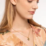 Thomas Sabo Anhänger Coin Pfote Katze Silber 925 vergoldet PE882-414-14