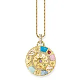 Thomas Sabo Anhänger Glücksrad mit kosmischen Symbolen Silber 925 vergoldet PE962-471-7