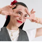 Thomas Sabo x Haribo Halskette Silber 925 vergoldet Anhänger Goldbär KE2325-413-39-L50V