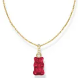 Thomas Sabo x Haribo Halskette Silber 925 vergoldet Gummibärchen rot KE2209-414-10-L45V