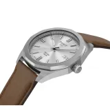 Tissot Herrenuhr PRC 100 Solar Quarz silberfarben Lederband braun 39 mm T151.422.16.031.00