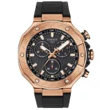 Tissot Herrenuhr T-Race Chronograph Quarz rosegoldfarben schwarz T141.417.37.051.00