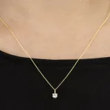 White Sense Anhänger 585 Gelbgold mit Labgrown Diamant 4 mm 4.51.4.2009