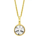 White Sense Anhänger 585 Gelbgold mit Labgrown Diamant 6,50 mm 4.51.4.2095