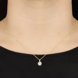 White Sense Anhänger 585 Gelbgold mit Labgrown Diamant 6,50 mm 4.51.4.2095