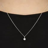White Sense Anhänger 585 Palladium Weissgold mit Labgrown Diamant 4 mm 4.52.4.2033