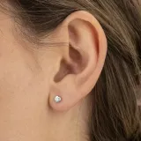 White Sense Ohrstecker 585 Palladium Weissgold mit Labgrown Diamanten 3 mm 4.52.3.2033