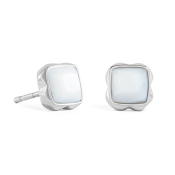 Coeur de Lion Ohrstecker silberfarben Birthstone April weiss 1300/21-1400